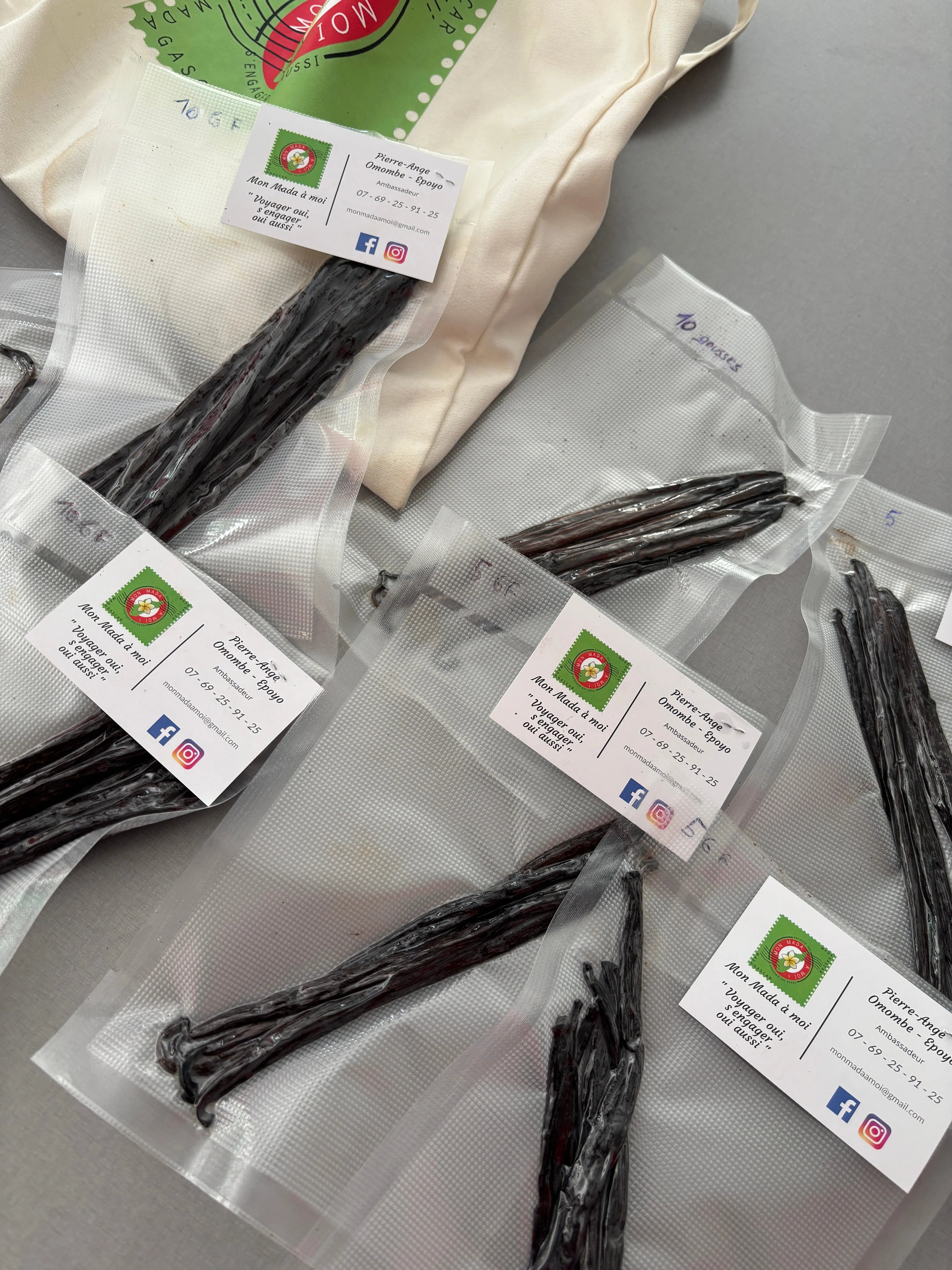 Pack découverte 5 gousses de vanille Bourbon Madagascar Ma boutique