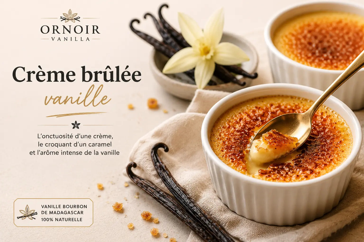 Crème brûlée vanille : la recette authentique en 4 étapes