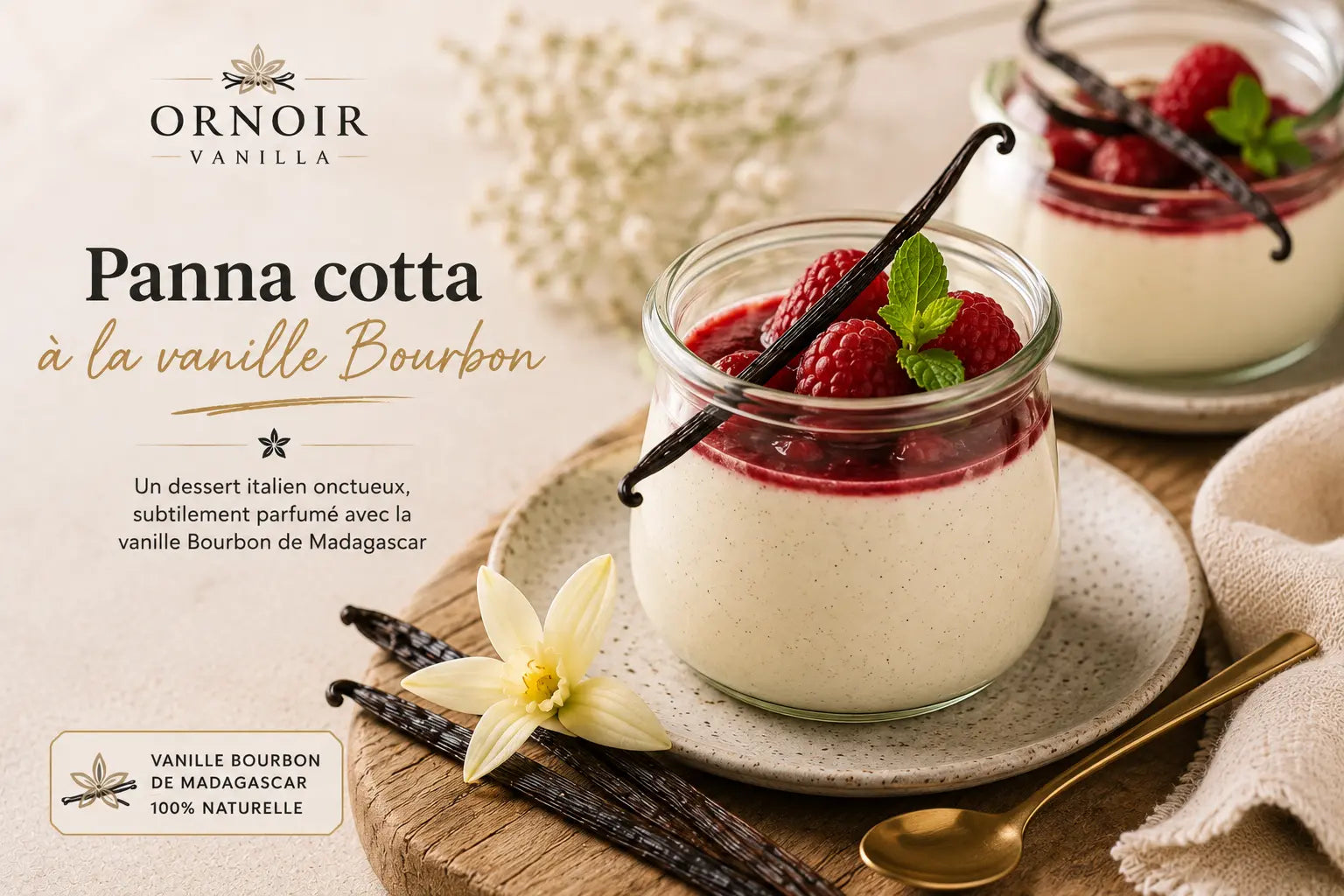 Panna cotta à la vanille Bourbon : la recette italienne authentique
