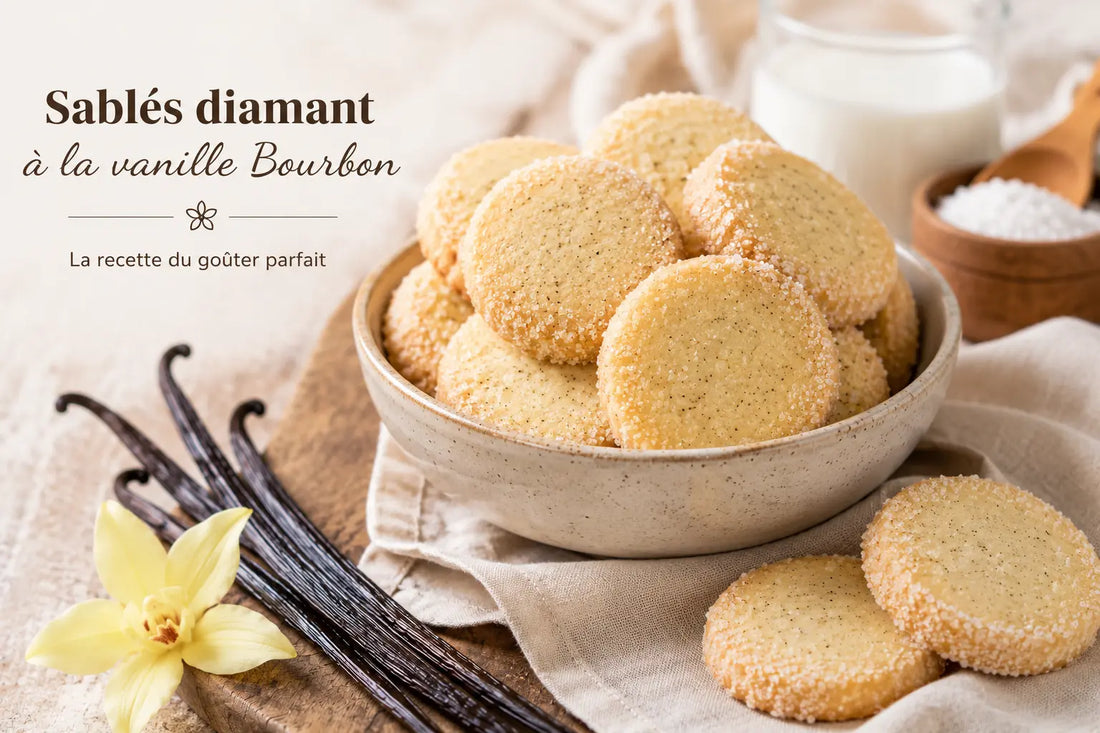 Sablés diamant à la vanille Bourbon : la recette du goûter parfait