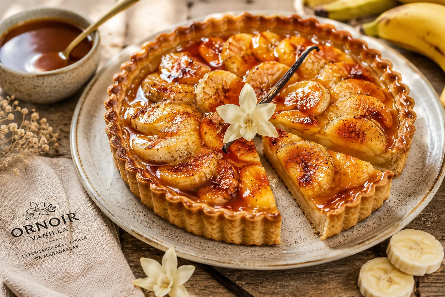 Tartelettes banane caramélisées à la vanille – Recette avec vanille Grand Cru Madagascar | Or Noir Vanilla Or noir vanilla