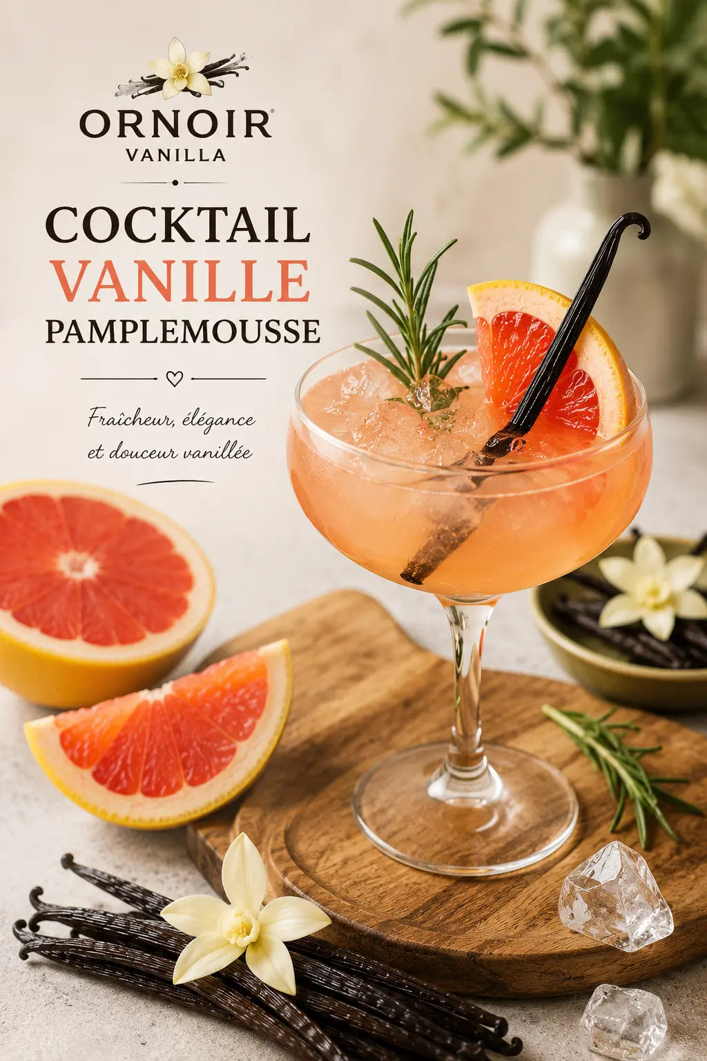 Spritz vanille et pamplemousse : le cocktail élégant de l'été