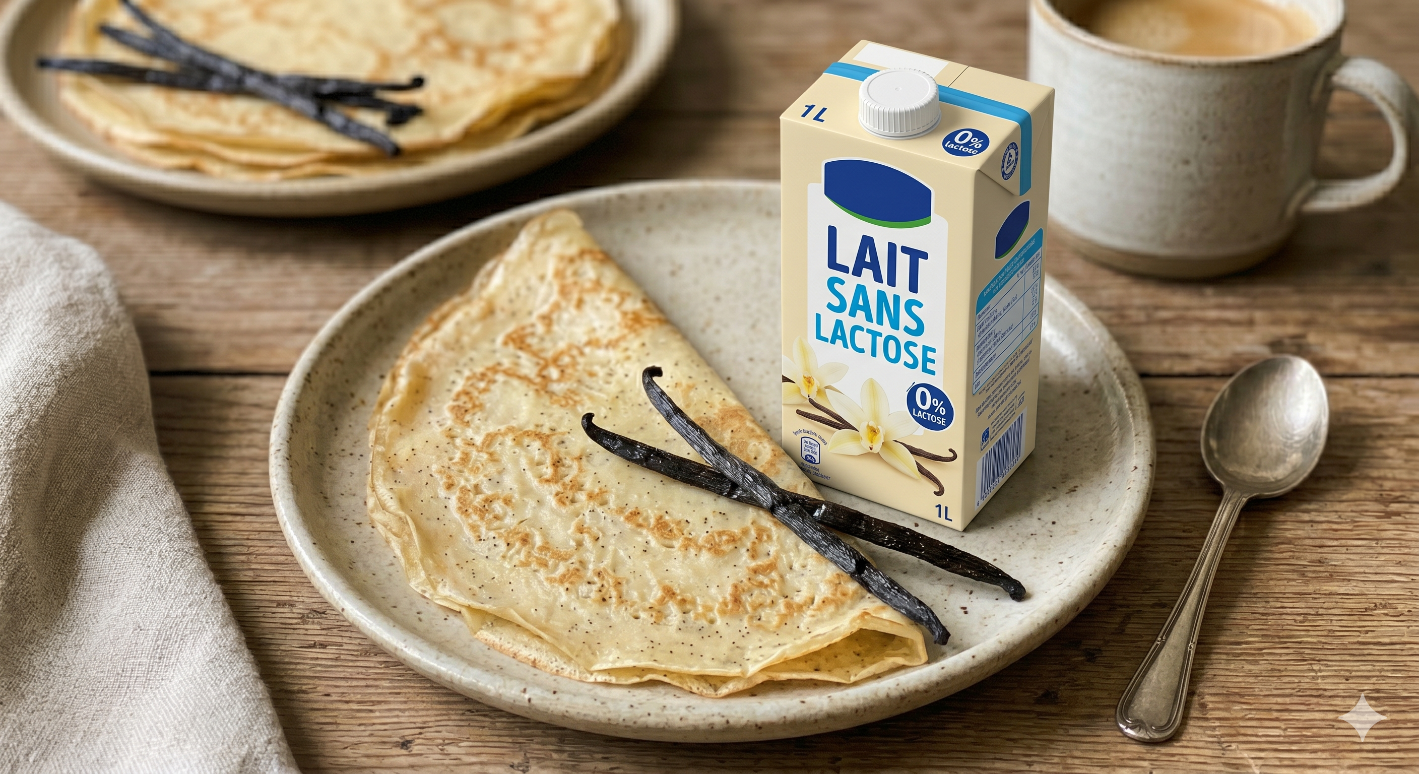 Crêpes au lait d'amande et vanille de Madagascar – Recette facile sans lactose Or noir vanilla