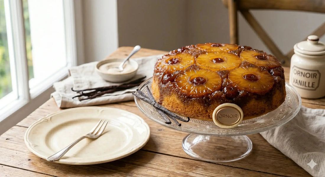 Gâteau Renversé à l'Ananas et à la Vanille – Recette Facile et Gourmande | Or Noir Vanilla Or noir vanilla