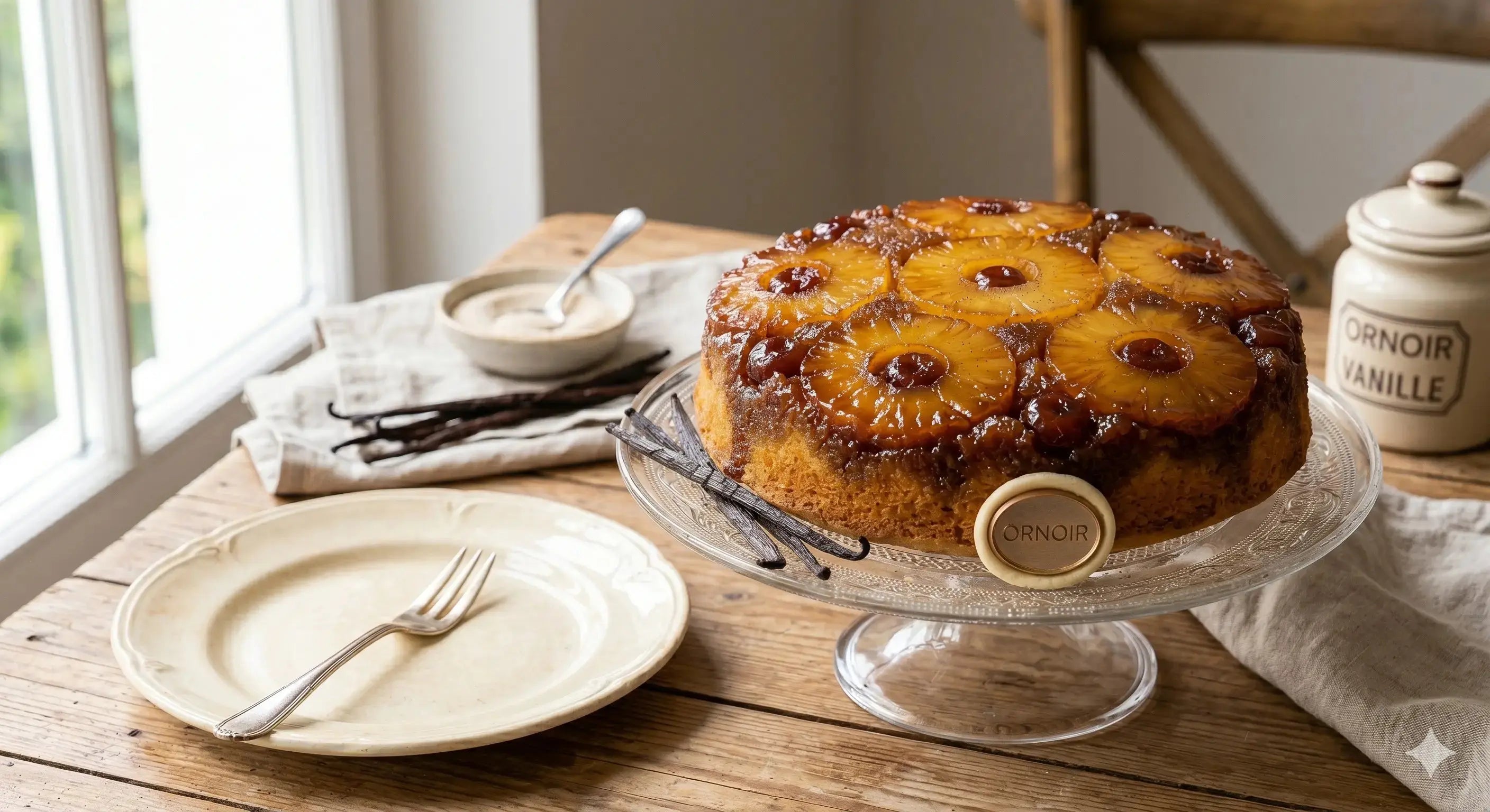 Gâteau Renversé à l'Ananas et à la Vanille – Recette Facile et Gourmande | Or Noir Vanilla