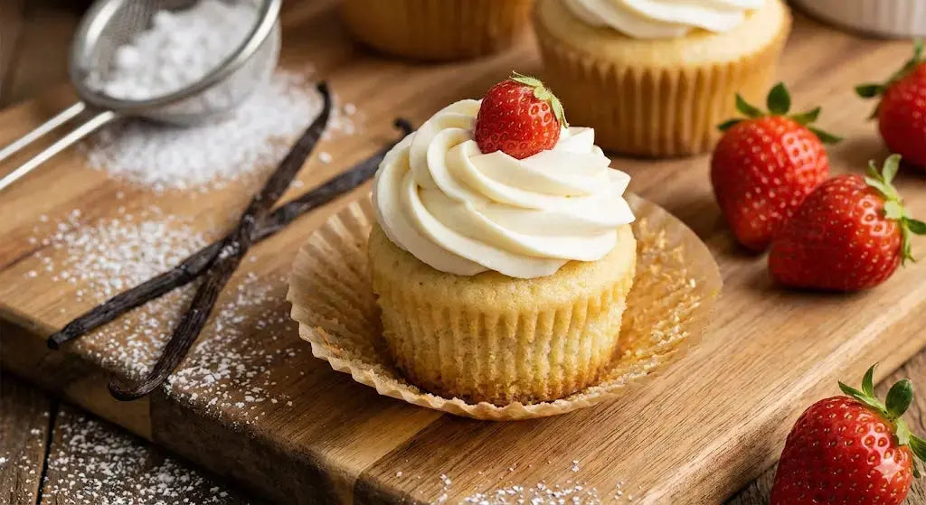 🧁 Cupcakes à la Vanille & Mascarpone - Or noir vanilla