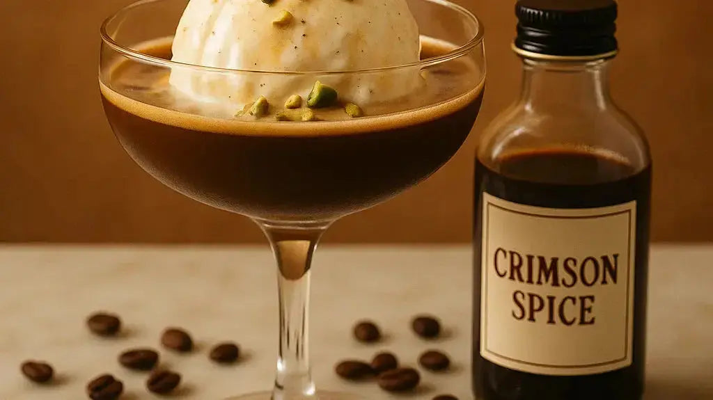 Recette d’Affogato à la Vanille & Pistache Épicée (Crimson Spice Pistachio Affogato) – Dessert Café Unique - Or noir vanilla