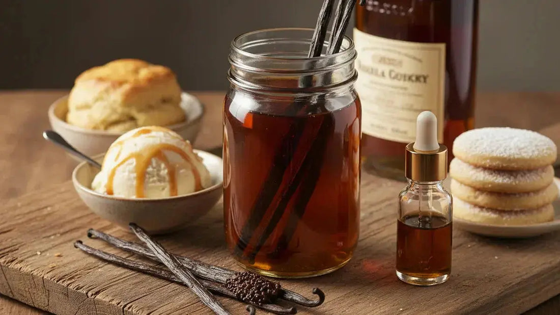 🥃 Extrait de Vanille Bourbon Maison – Parfum Intense pour la Pâtisserie - Or noir vanilla