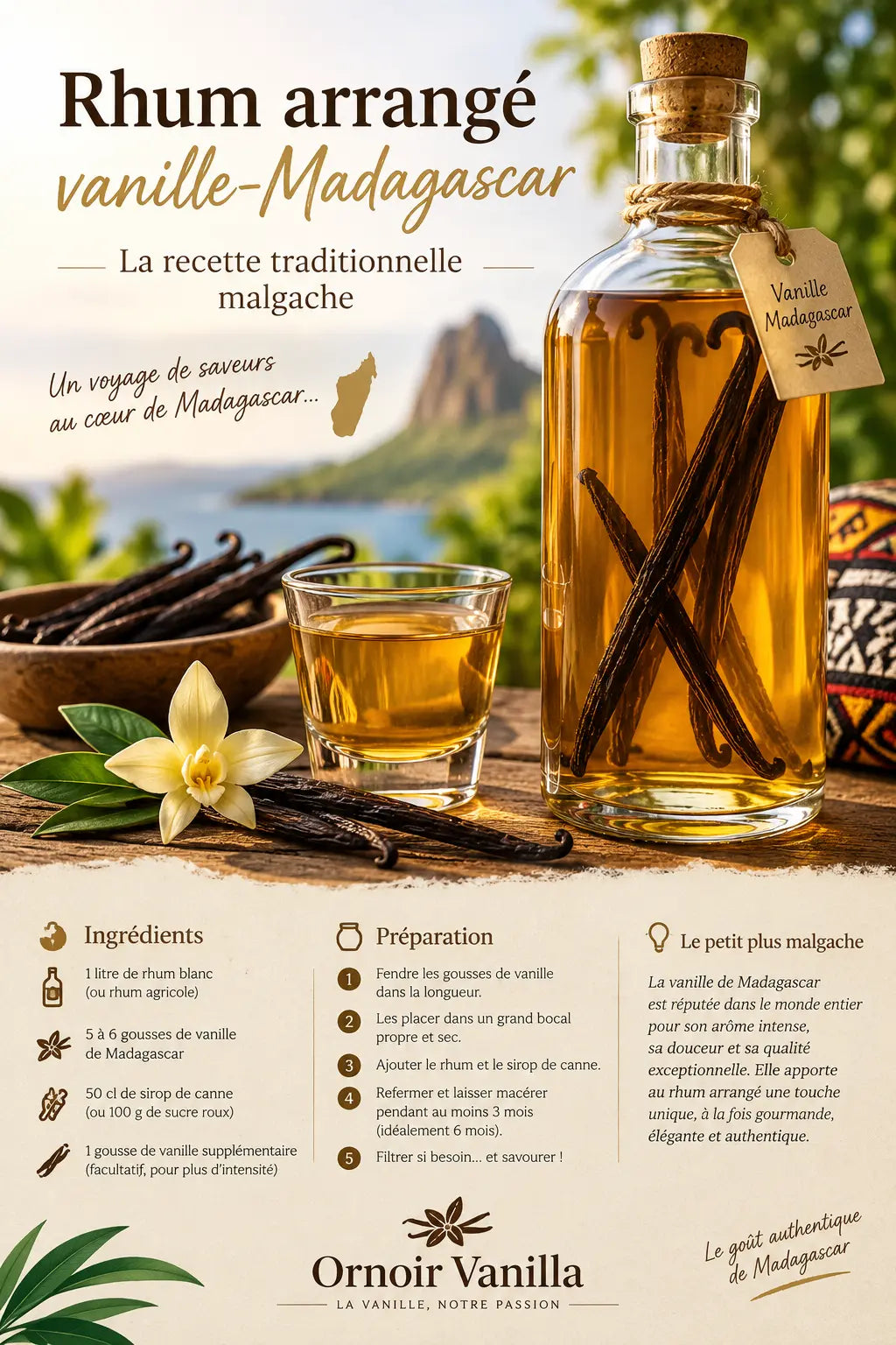 Rhum arrangé vanille-Madagascar : la recette traditionnelle malgache