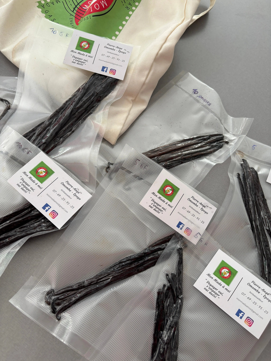 Pack découverte 5 gousses de vanille Bourbon Madagascar Ma boutique