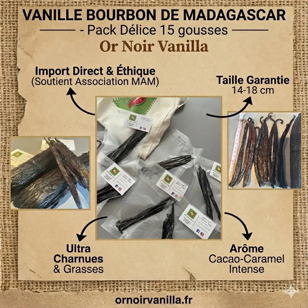 🎁 Pack Delice 15 gousses Vanille bourbon de Madagascar Grade A (100% off)